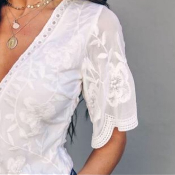 Embroidered Lace Body Suit - Picture 4 of 6